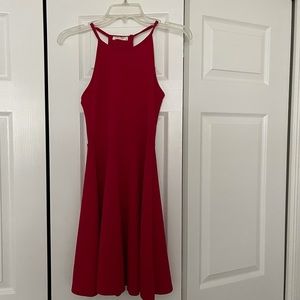 Red Flowy Dress
